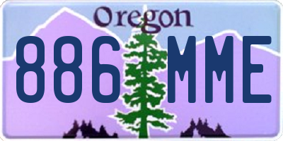 OR license plate 886MME