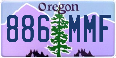 OR license plate 886MMF