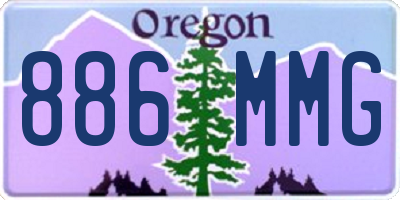 OR license plate 886MMG