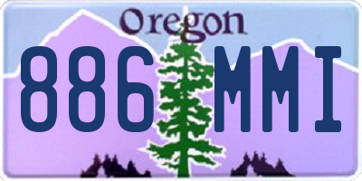 OR license plate 886MMI