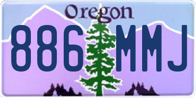 OR license plate 886MMJ