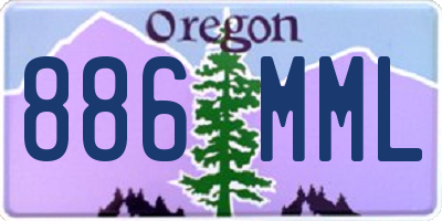 OR license plate 886MML