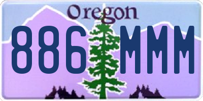 OR license plate 886MMM
