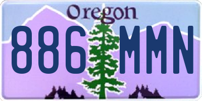 OR license plate 886MMN
