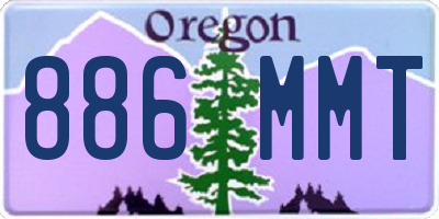 OR license plate 886MMT