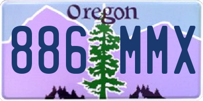 OR license plate 886MMX