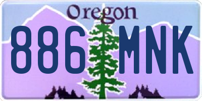 OR license plate 886MNK