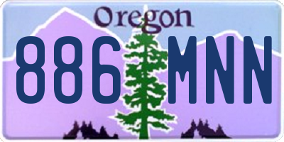 OR license plate 886MNN