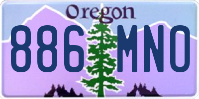 OR license plate 886MNO