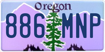 OR license plate 886MNP