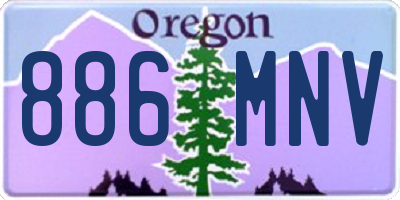 OR license plate 886MNV