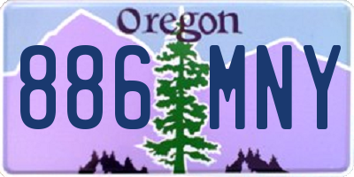 OR license plate 886MNY