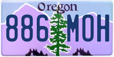 OR license plate 886MOH