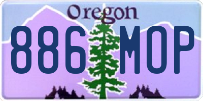 OR license plate 886MOP
