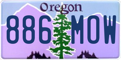 OR license plate 886MOW