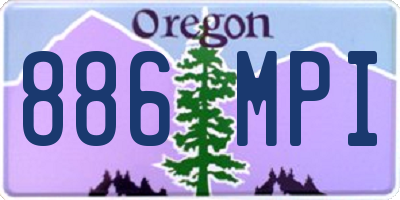 OR license plate 886MPI