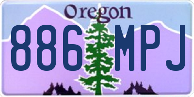 OR license plate 886MPJ