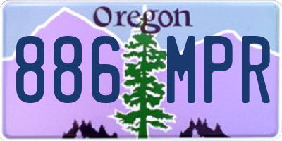 OR license plate 886MPR