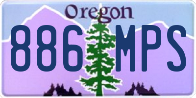 OR license plate 886MPS