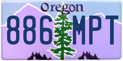 OR license plate 886MPT