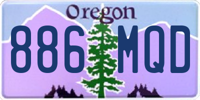 OR license plate 886MQD