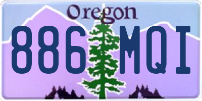 OR license plate 886MQI