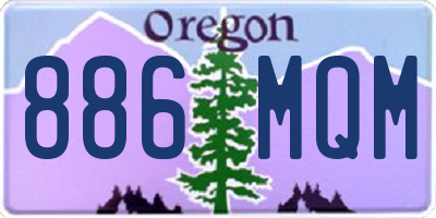 OR license plate 886MQM