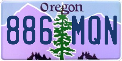 OR license plate 886MQN