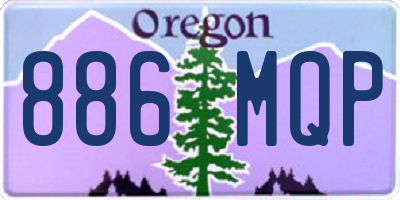 OR license plate 886MQP