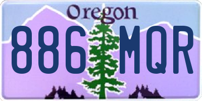 OR license plate 886MQR