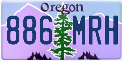 OR license plate 886MRH