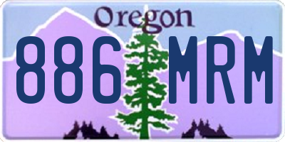 OR license plate 886MRM