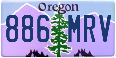 OR license plate 886MRV