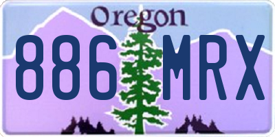 OR license plate 886MRX