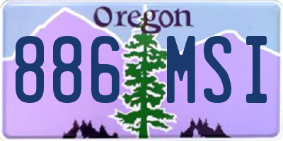 OR license plate 886MSI