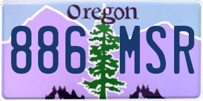 OR license plate 886MSR