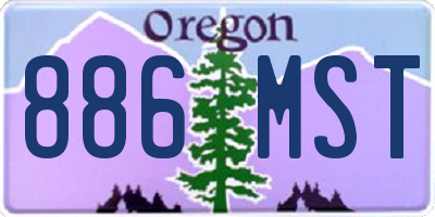 OR license plate 886MST