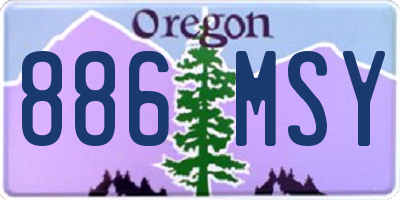 OR license plate 886MSY
