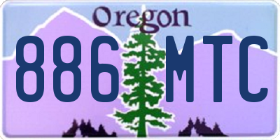OR license plate 886MTC