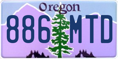 OR license plate 886MTD