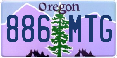 OR license plate 886MTG