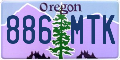 OR license plate 886MTK