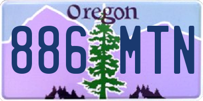 OR license plate 886MTN