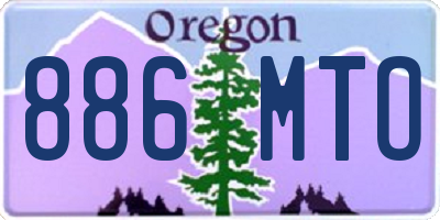 OR license plate 886MTO