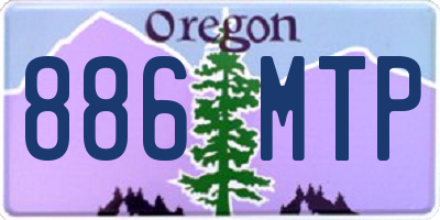 OR license plate 886MTP