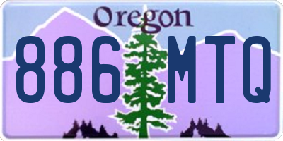 OR license plate 886MTQ