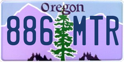 OR license plate 886MTR