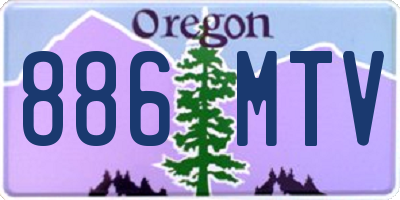 OR license plate 886MTV