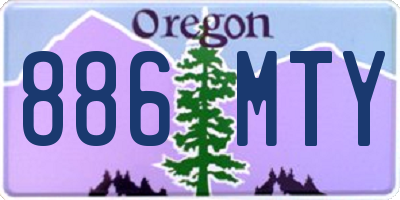 OR license plate 886MTY