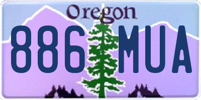 OR license plate 886MUA